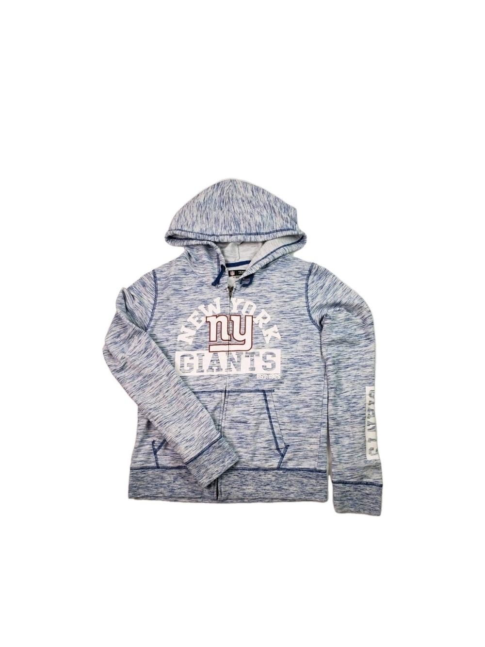 NFL Team Apparel New York Giants Womens Full Zip Hoodie